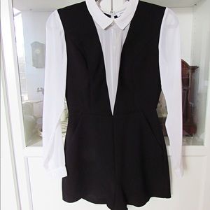 Gorgeous BCBGMAXAZRIA NWT Black & White Romper